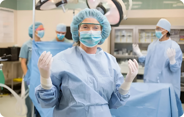 Medical masks made from non-woven fabric